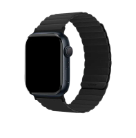 Ремешок магнитный силиконовый uBear для Apple Watch 42/44/45/49mm (M/L, черный)