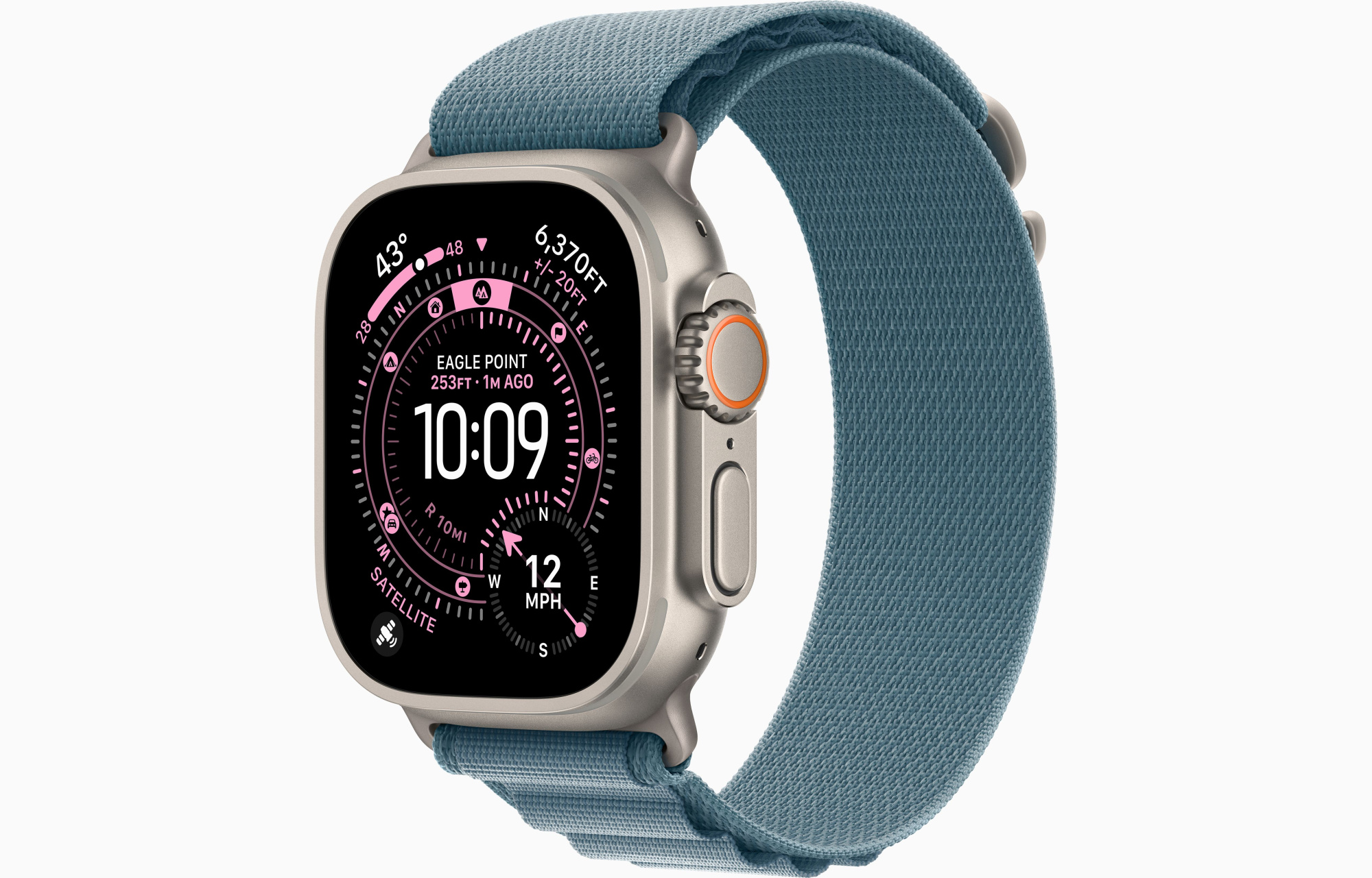 Умные часы Apple Watch Ultra 3 49mm (Natural Titanium Light Blue Alpine Loop S)